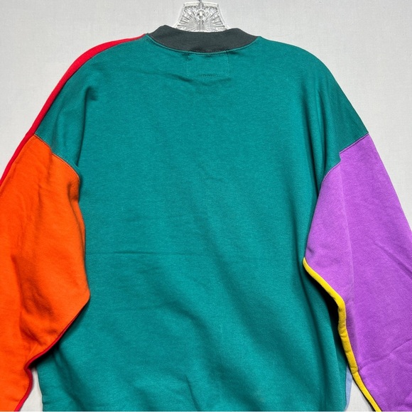 Vintage 80s Jams World Surf International Crewneck Sweater Color Block Large JV - Picture 7 of 11